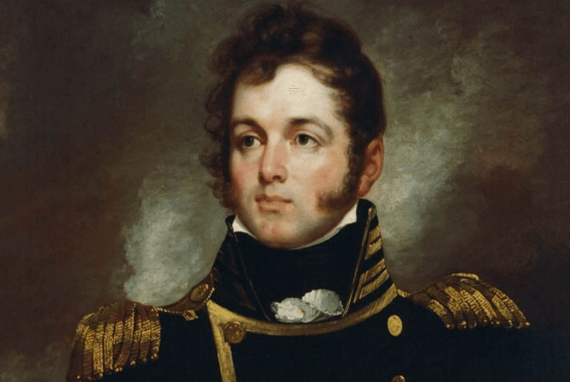 Painting of a man in military uniform, believed to be Commodore Oliver Hazard Perry